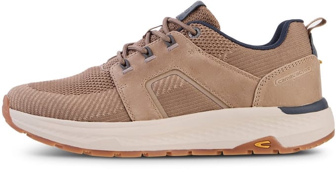camel active Sneaker van leer en textiel - Maat menswear-44 - zand