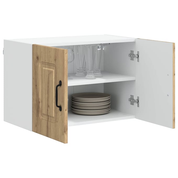 vidaXL - Vaatwasserpaneel - Kalmar - 2 - st - Artisan - Eiken - Bewerkt - hout