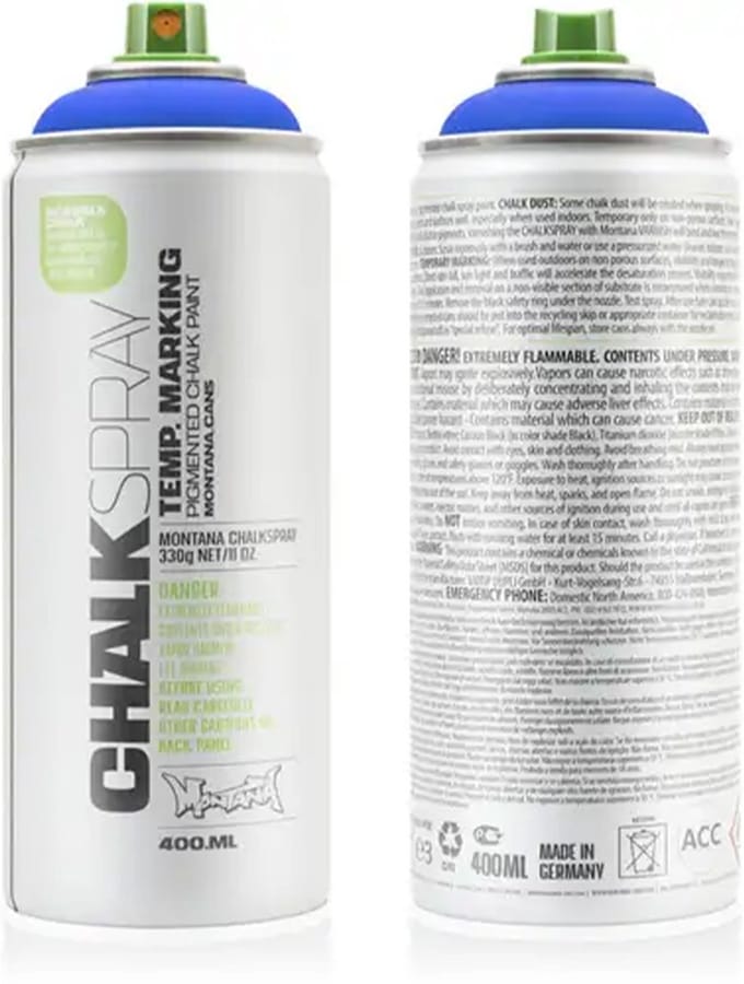 Montana CHALK - Krijtverf BLAUW spuitbus 400ml