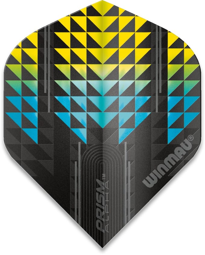 Winmau Prism Alpha Extra Thick Blue & Yellow - Dart Flights