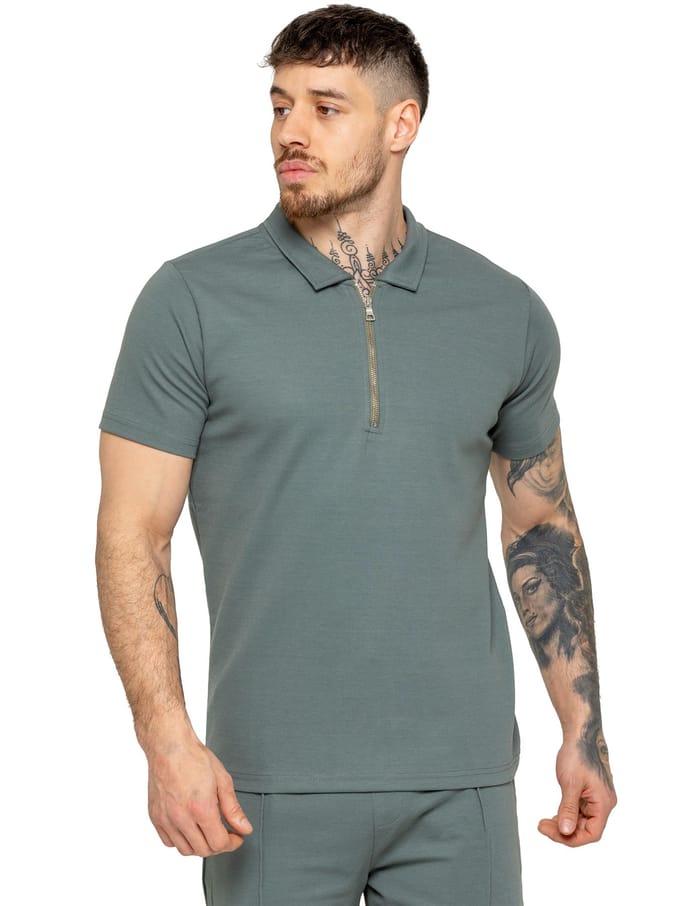 Enzo heren poloshirt met rits