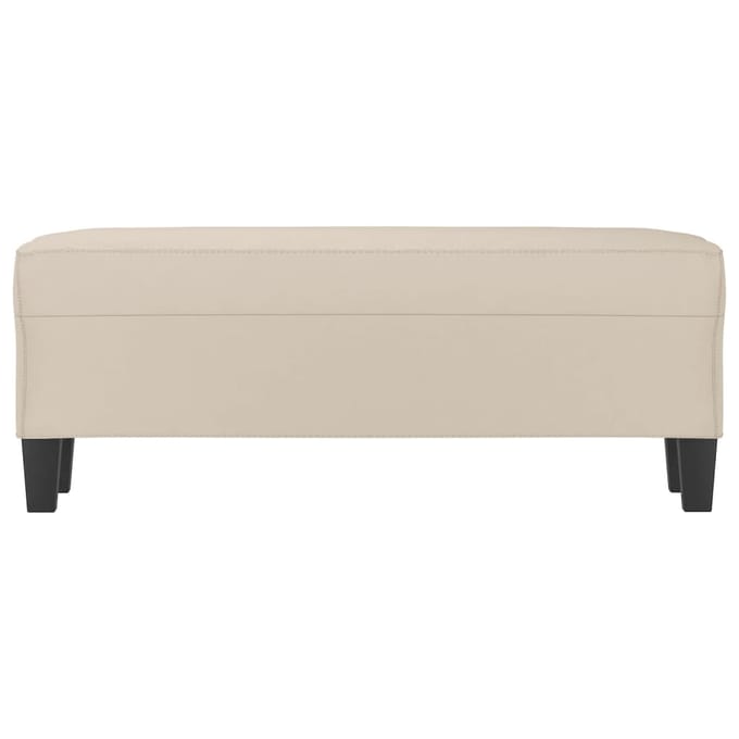 vidaXL - Bankje - 100x35x41 - cm - microvezelstof - crèmekleurig