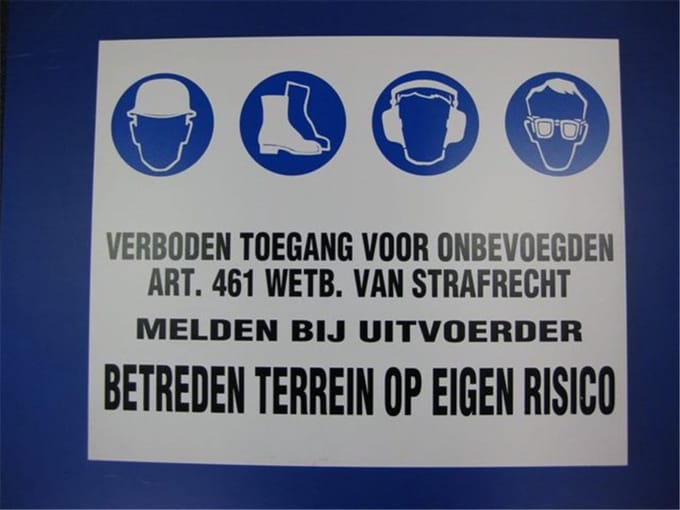 Bord 60X75 Pvc Betr Bouw Op Eigen Risico