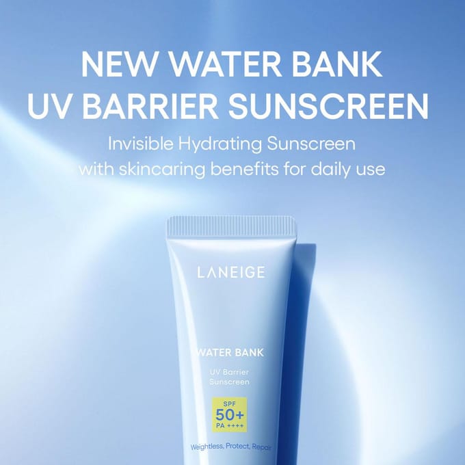 Water Bank UV Barrier Zonnebrandcrème SPF50+/PA++++ 50ml white