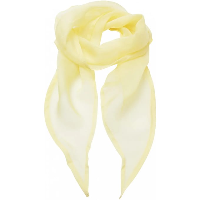 Premier Ladies Chiffon Scarf PR740 - Lemon - One size