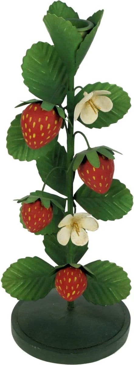 Aardbei kandelaar 10,5x10x27cm