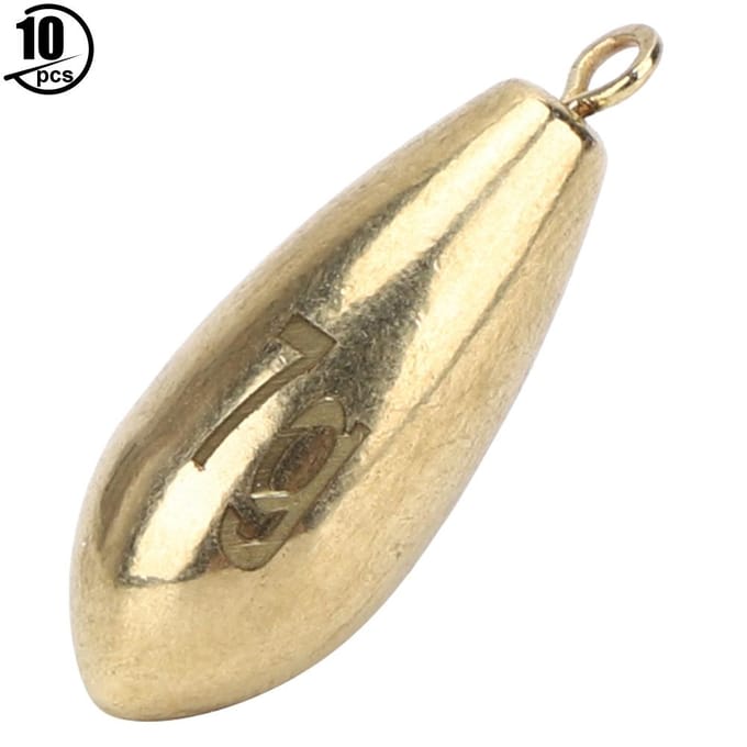10 stuks Draagbare Herbruikbare Roterende Visloodjes Loodjes Tackle Accessoire Gouden 7g beige