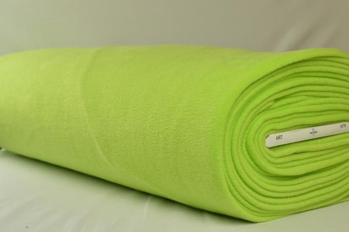 Fleece stof - Limoengroen - 10 meter