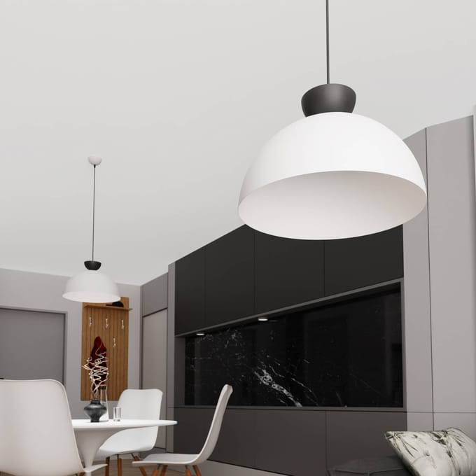 EMIBIG LIGHTING Hanglamp Lunaro, wit, Ø 40 cm, metaal