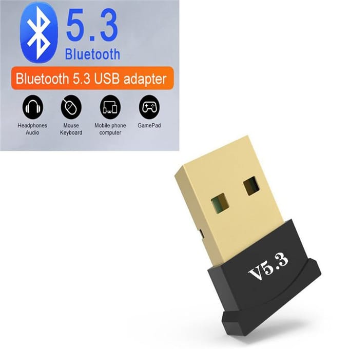 USB Bluetooth 5.3 adaptateur émetteur récepteur Bluetooth Audio Bluetooth Dongle sans fil USB adaptateur pour ordinateur PC portable