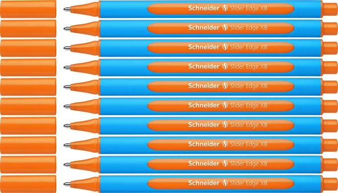 Schneider balpen - Slider Edge - XB - oranje - 10 stuks - S-152206-10