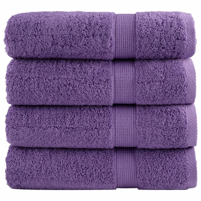 vidaXL - Badhanddoeken - SOLUND - 4 - st - 600 - g/m² - 100x150 - cm