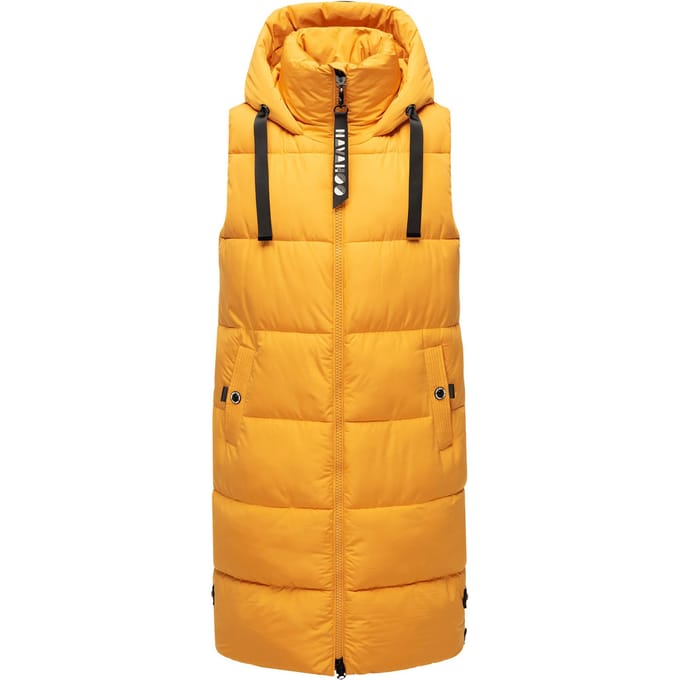 Navahoo dames lange bodywarmer Schnuffelchen – Warm & Stijlvol met Capuchon