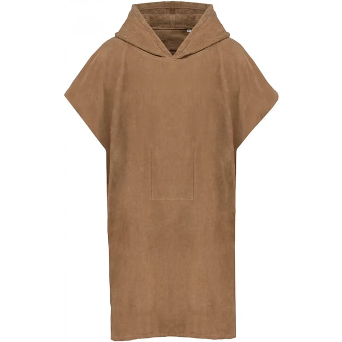 PROACT® Kinderponcho met capuchon van badstof PA582 - Camel - 10/14 years (10/14 ans)