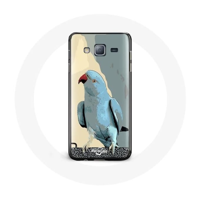 Coque pour Samsung Galaxy A3 Perruches perroquets Bleu