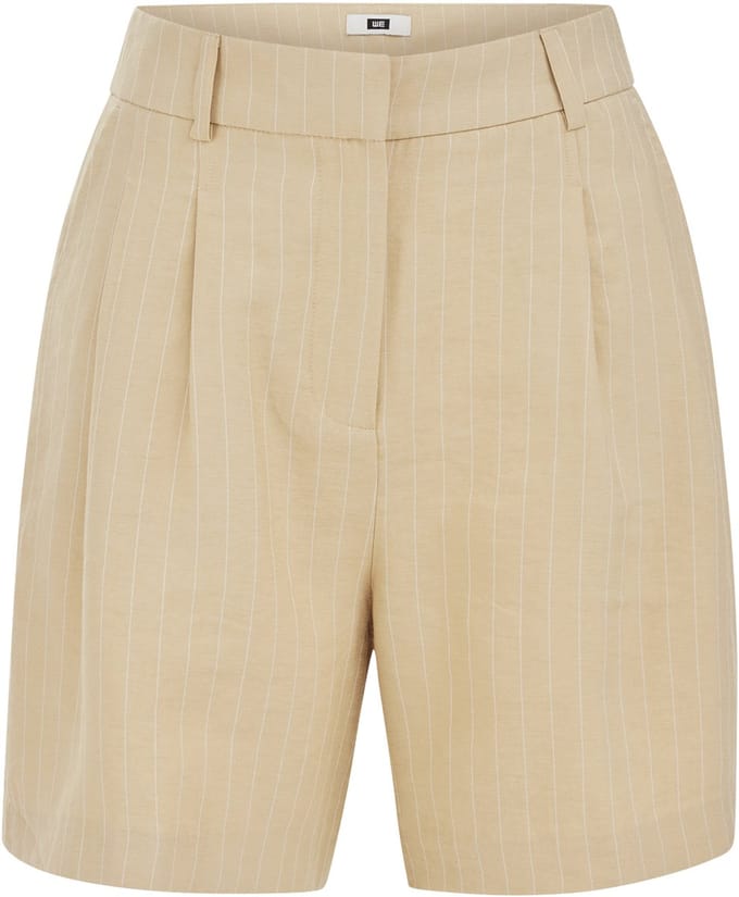 WE Fashion Dames regular fit short met krijtstreep