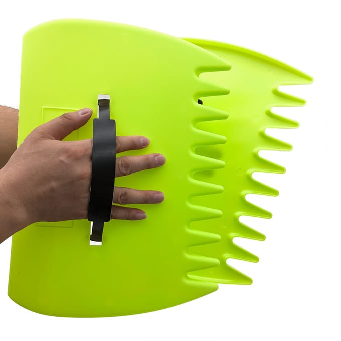 2 stuks bladschepjes, bladgrijpers, dode takken, plastic handhark voor tuin en gazon green