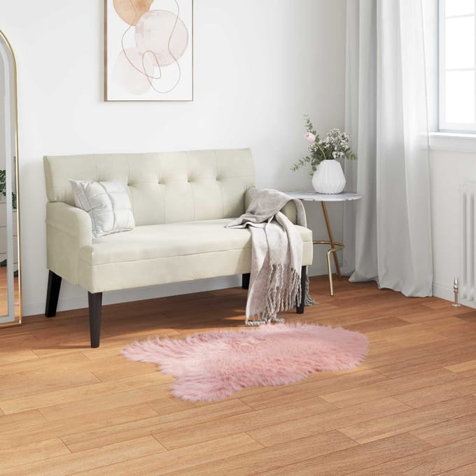 vidaXL Tapijt van imitatie TAFALLA Roze 60 x 90 cm Polyester