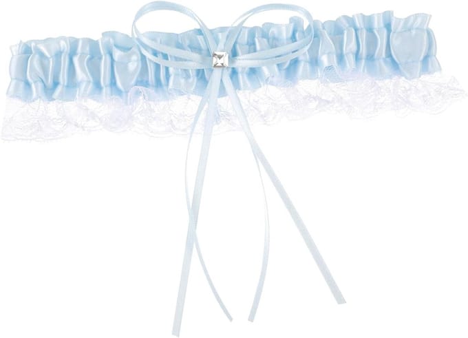 Bruidsband Met Strik - Kousenband Bruid - Bruiloft Accessoire - Elegante Kant Design - 17 x 17 x 2 cm