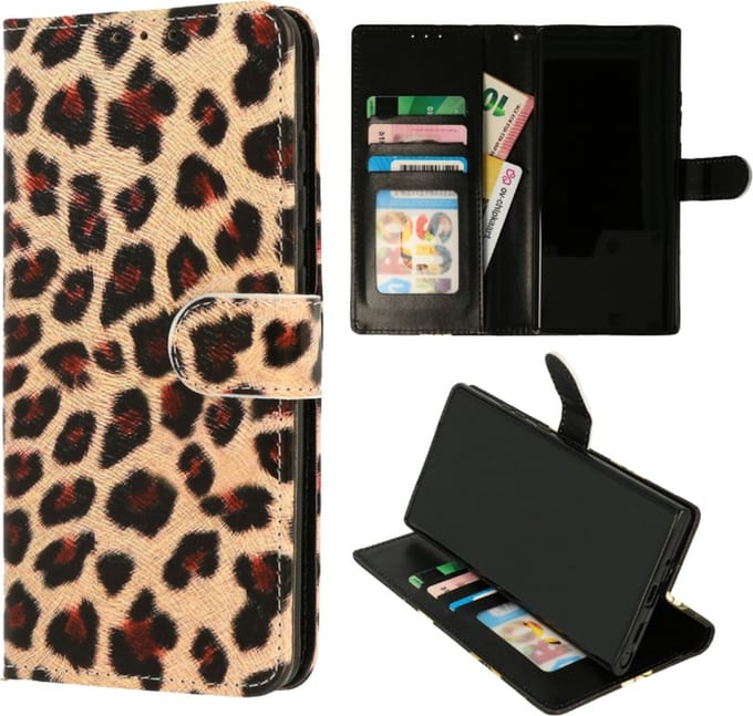 Cityhoesje – Bookcase iPhone 16 Pro Max - Luipaard