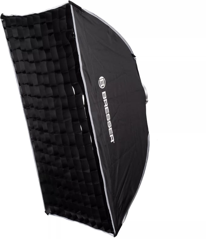 Bresser Softbox - Quick Lock - 60x90cm - Zwart - Bowens Speedring - Grid - 2 Diffuusdoeken - Draagtas