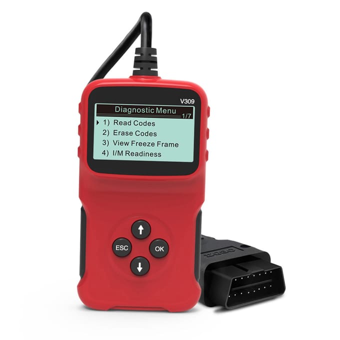 Universele OBDII Diagnostische Tool Scanner Codelezer Auto Code Scan voor Alle 1996 en Nieuwere OBDII rood