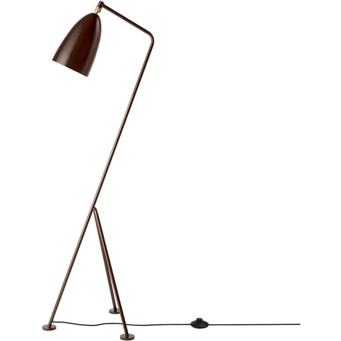 GUBI Grossman Collection Vloerlamp Vloerlamp Glanzend Walnoot Bruin