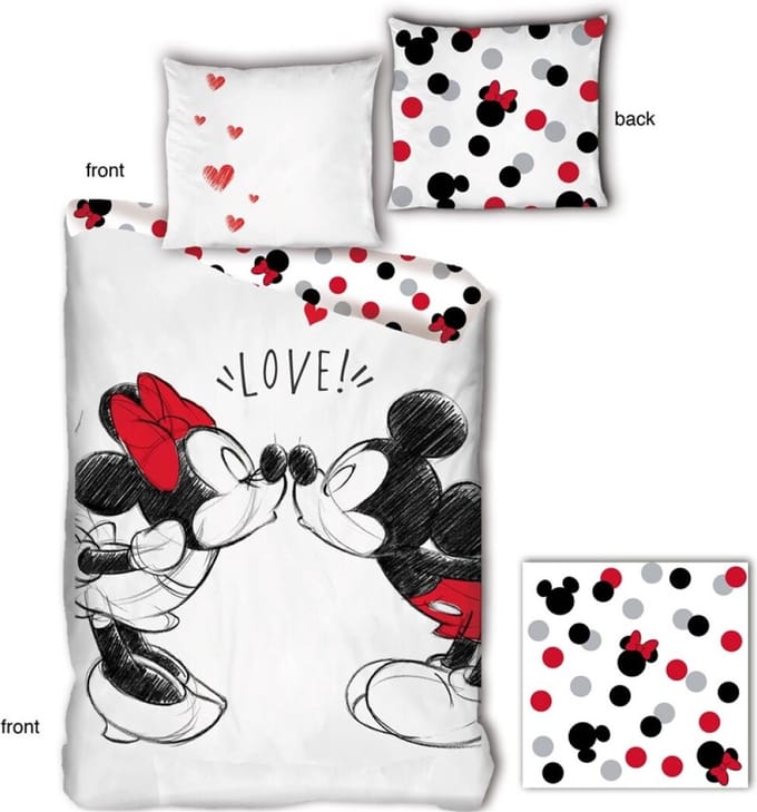 Disney Minnie Mouse Dekbedovertrek Love - katoen