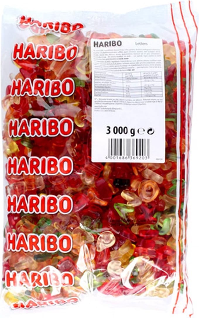 Haribo Cijfers en Letters - 3 kg - ABC