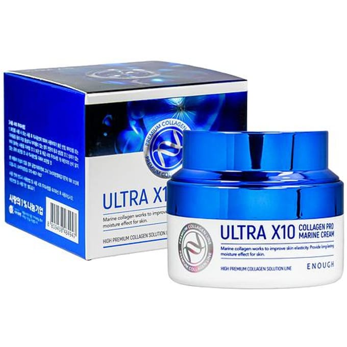 ENOUGH Ultra X10 Collagen Pro Marine Crème 50ml + WILLEKEURIG CADEAU blue