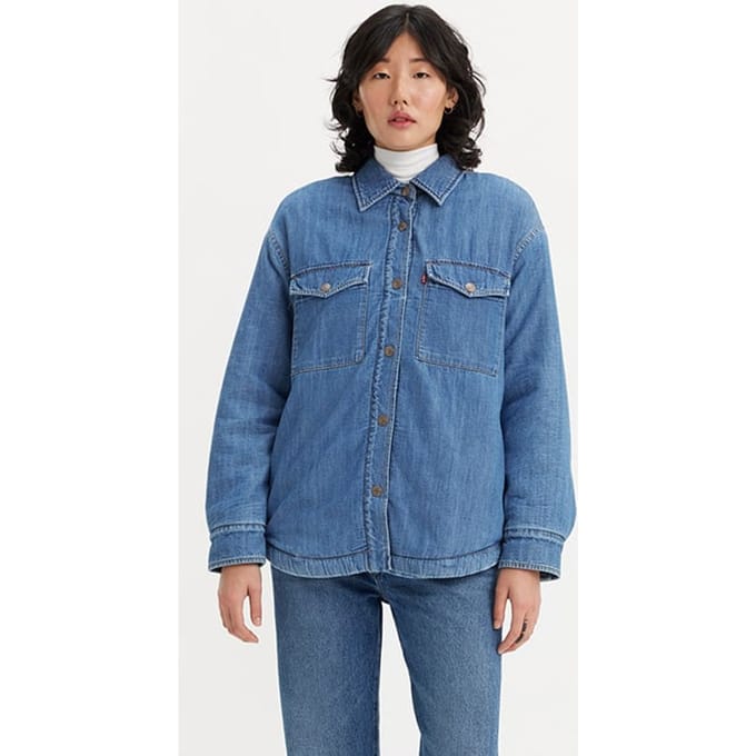 Levi's Lola Denim Shacket In Blue Taglia: S | Giacche di jeans Outlet | Donna | Blu