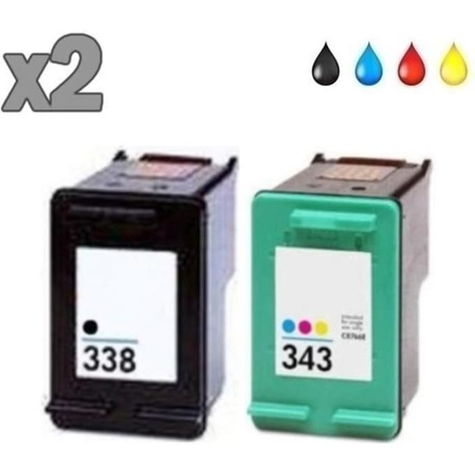Pack de 2 Cartouches HP338