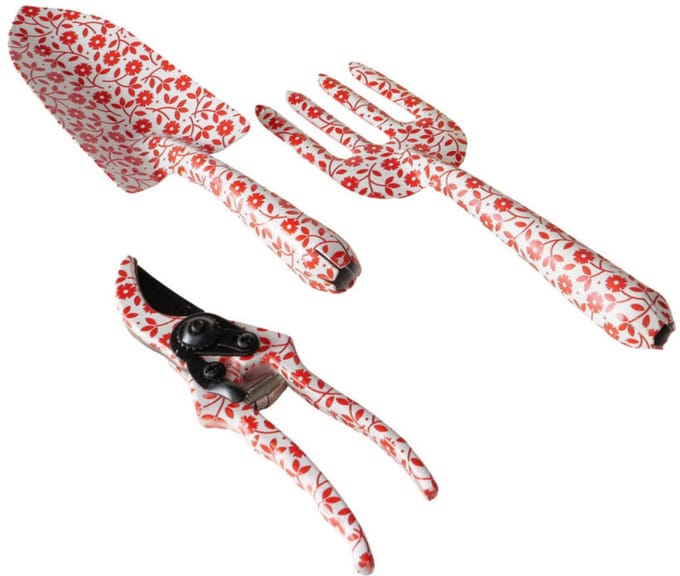 Tuingereedschap als cadeau LILLY, mini-schepje, mini-harkje, mini-snoeischaar, 3 stuks