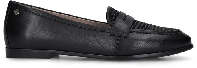 No Stress - Dames - Zwarte leren loafers - Maat 42