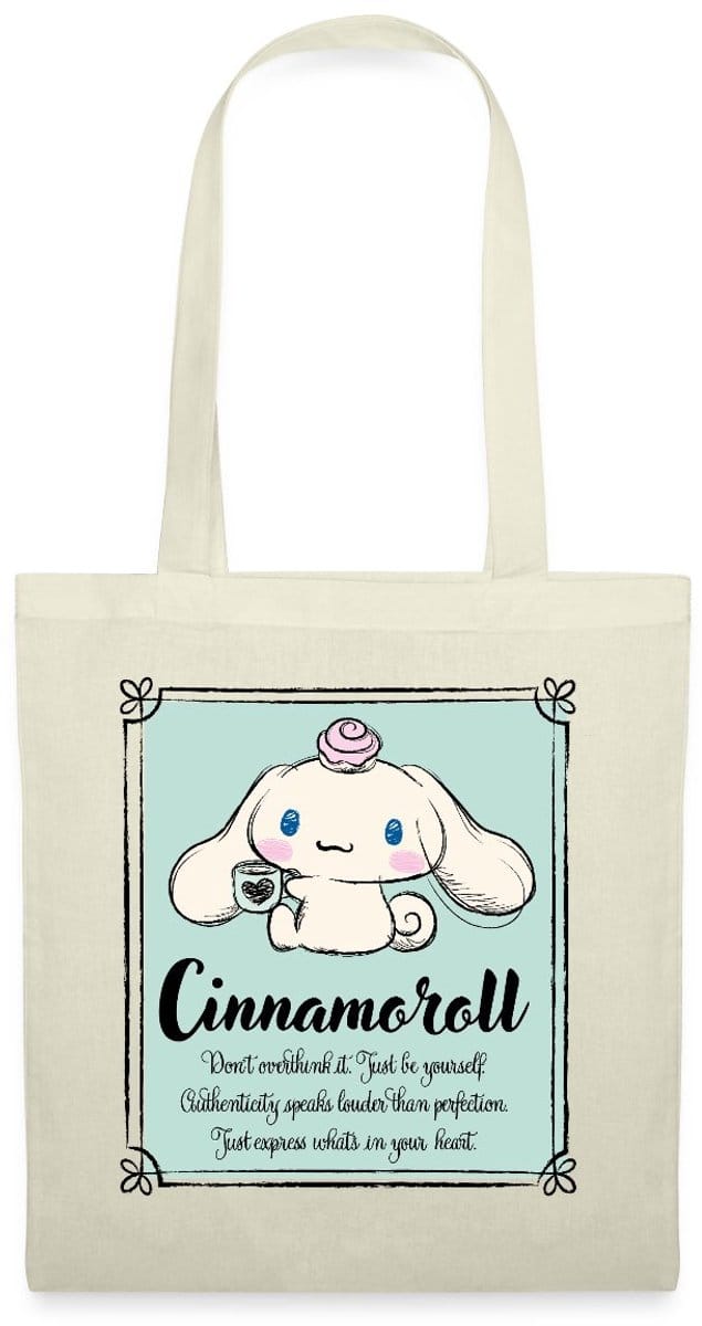 Cinnamoroll Don't Overthink It. Just Be Yourself Tas Van Stof Schoudertas