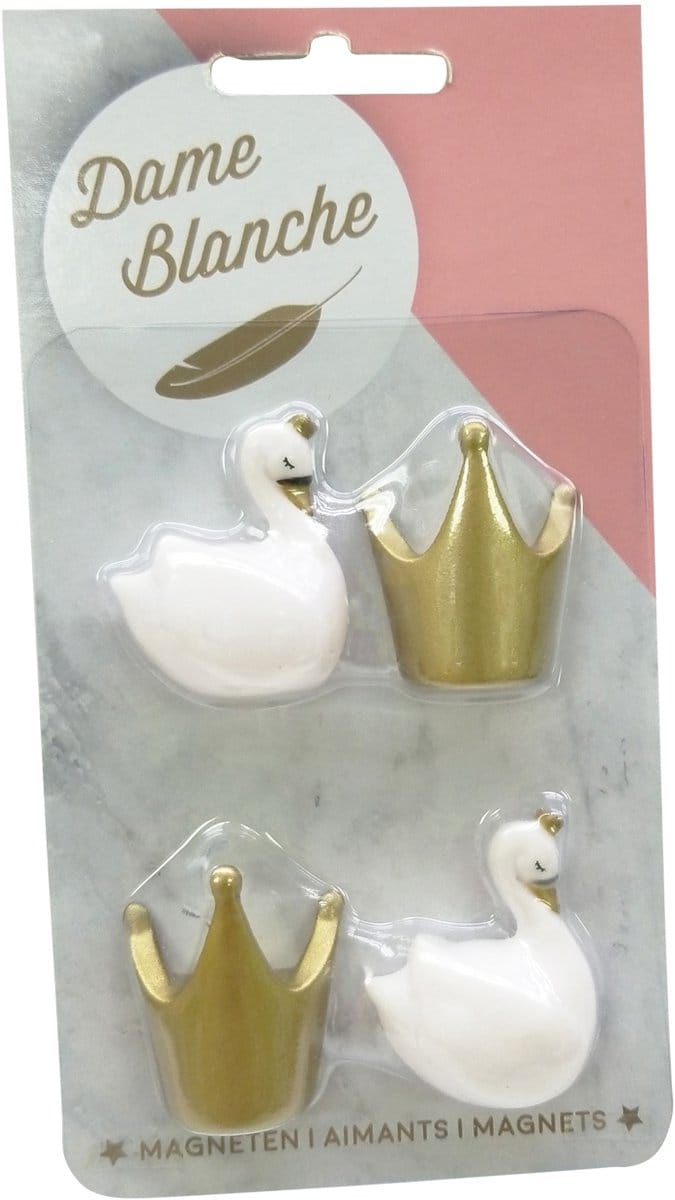 Atelier Pierre Dame Blanche Magneetjes Wit 4 Stuks