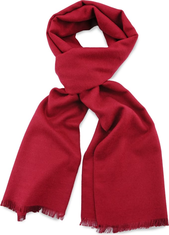 JB Collection - Sjaals - unisex sjaal uni viscose bordeauxrood langwerpig - bordeauxrood