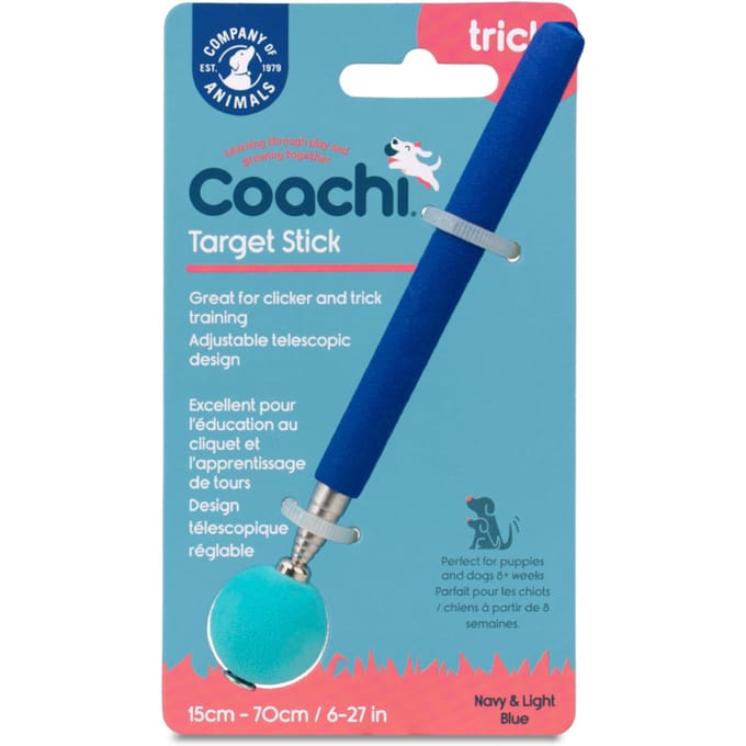 Coachi Target Stick - Hondenopvoeding - Navy Lichtblauw
