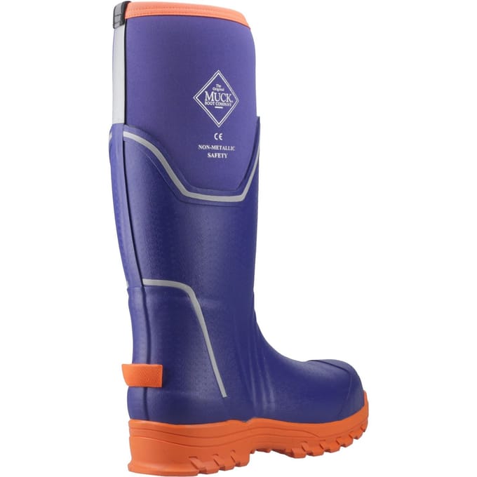 Muck Boot Grit S5 | Blauw/Oranje - Regenlaarzen - Maat 40 -
