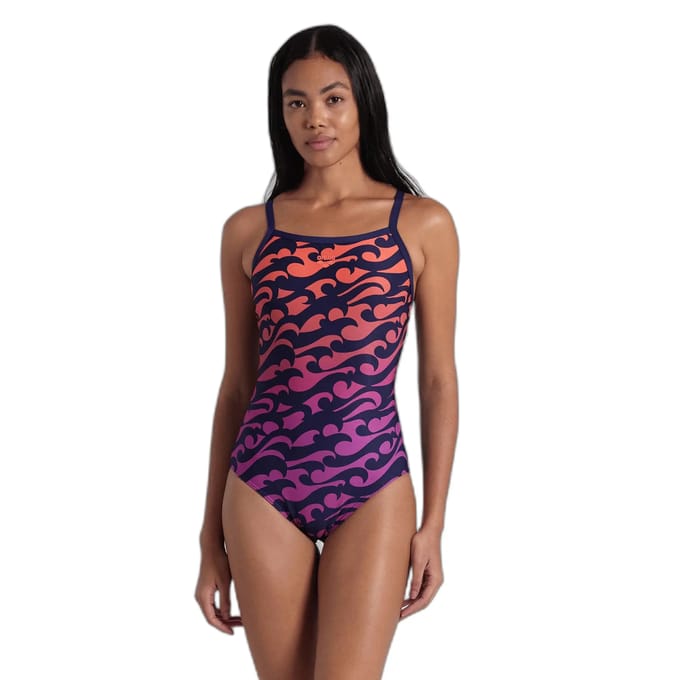 Arena W Surfs Up Swimsuit Lightdrop Back navy-navy Multi