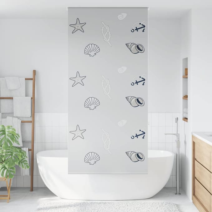 vidaXL - Doucherolgordijn - 90x240 - cm - stofbreedte - 86 - cm