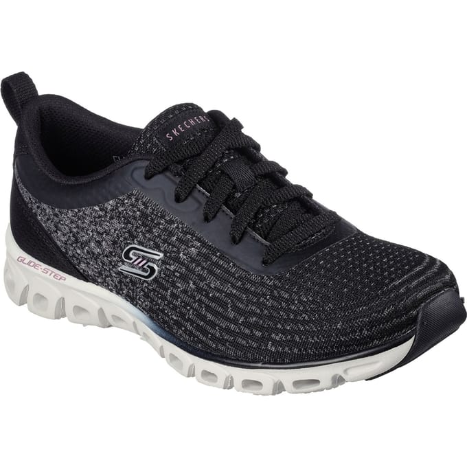 Skechers GLIDE-STEP HEAD START damessneaker 104325 BKW zwart