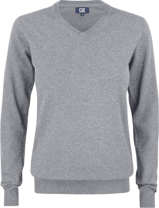 Cutter & Buck Oakville V-neck Dames 355419 - Grijs Melange - M