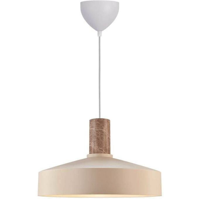 Nordlux Hanglamp Elvas, beige, Ø 37 cm, metaal/marmer
