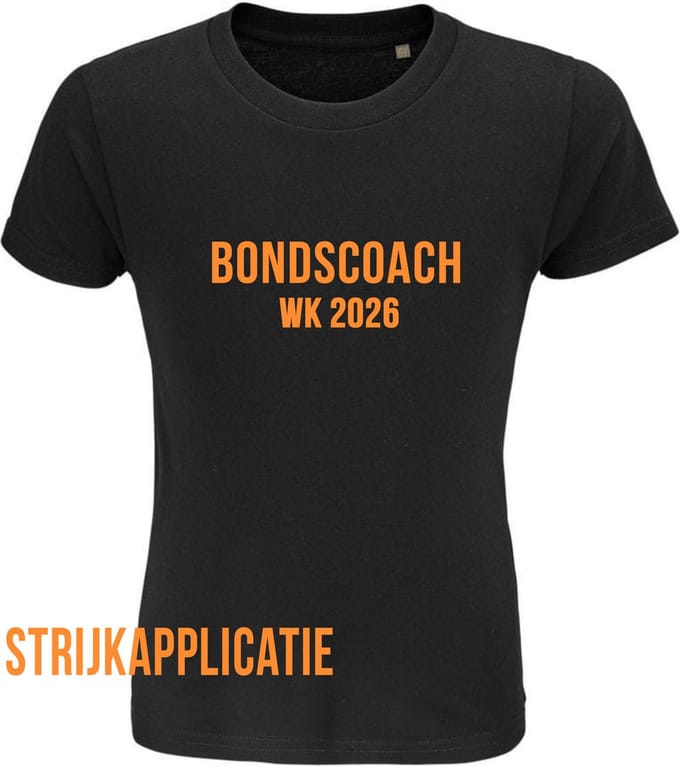 Strijkapplicatie - Voetbal - Bondscoach ( oranje )