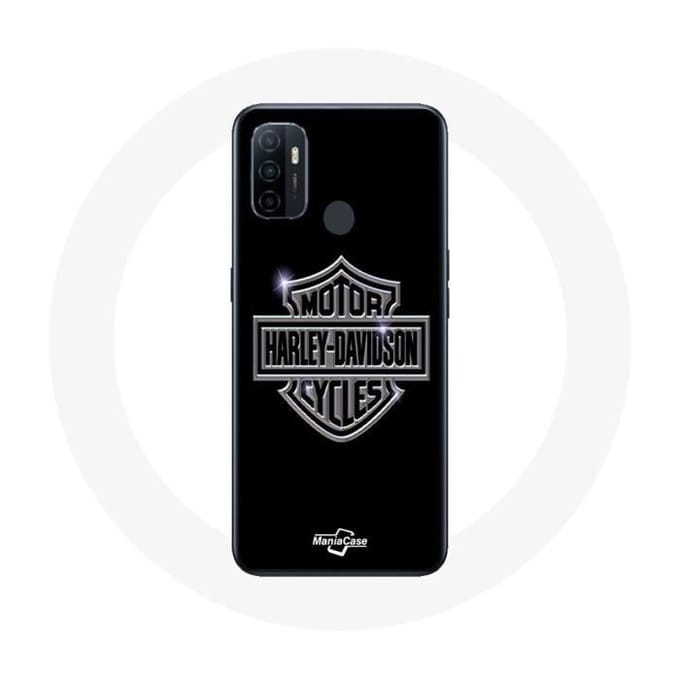 Hoesje Oppo A53 - Maniacase - Harley Davidson - Flexibel - Zwart - Bescherming