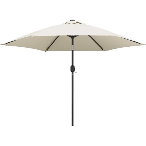 vidaXL - Zweefparasol - met - LED - 3 - m - zandwit
