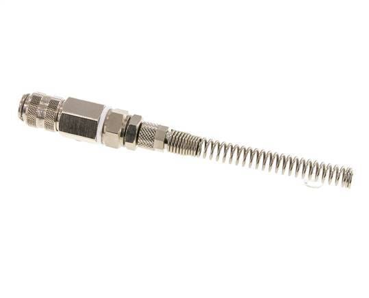 Vernikkeld Messing DN 5 Luchtkoppeling Snelkoppeling 4x6 mm Push-On Buigbescherming Draaibaar - CLS5-NPD-BN-4