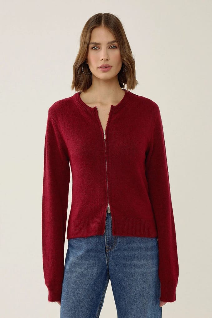 Ritsgebreide Cardigan
