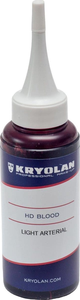 Kryolan High Density bloed 75 ml. Zeer realistisch voor het maken van wonden met 'vers' bloed.